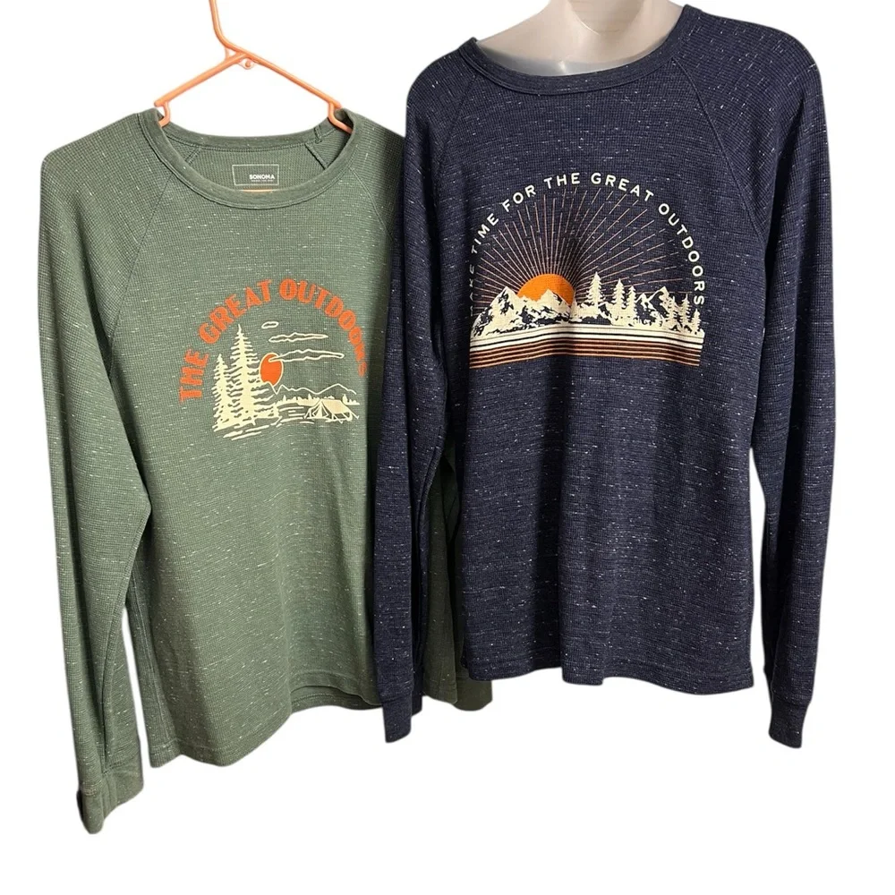 Sonoma Goods for Life “The Great Outdoors” Thermal Long Sleeve Tops Bundle L